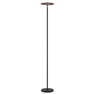 Worldwide Lighting Mantis Collection Black Torchiere Floor Lamp