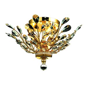 Worldwide Lighting Aspen 20-in Polished Chrome Contemporary/Modern Incandescent Flush Mount Light