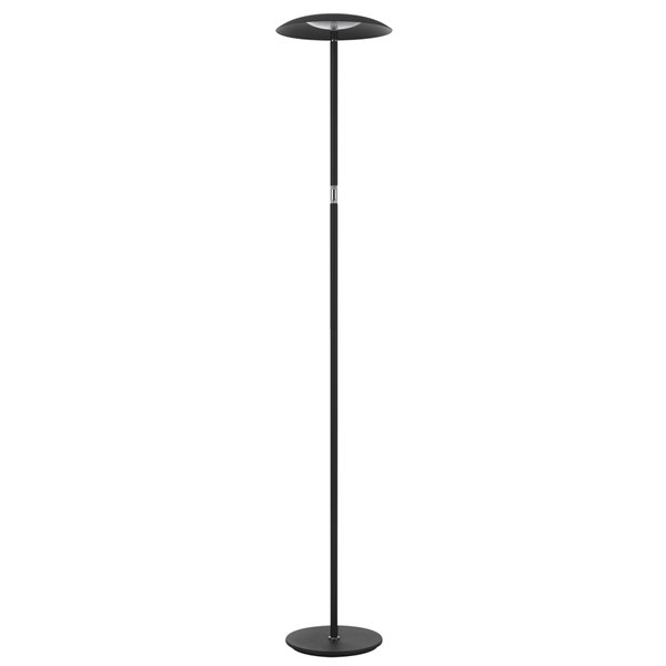 Worldwide Lighting Mantis Collection 66.72-in Black Torchiere Floor Lamp