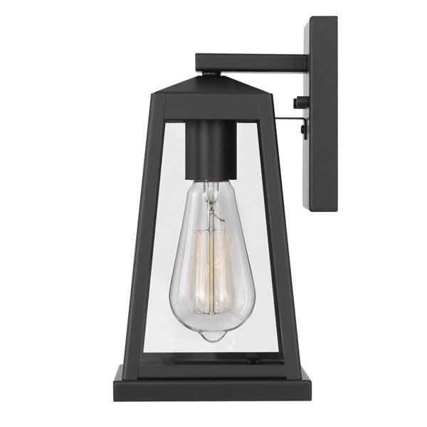Worldwide Lighting Edisto 10.88-in H Black Hardwired Medium Base (E-26) Outdoor Wall Light