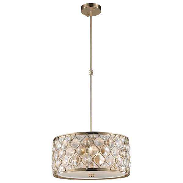 Worldwide Lighting Paris Champagne Gold Modern/Contemporary Clear Glass ...