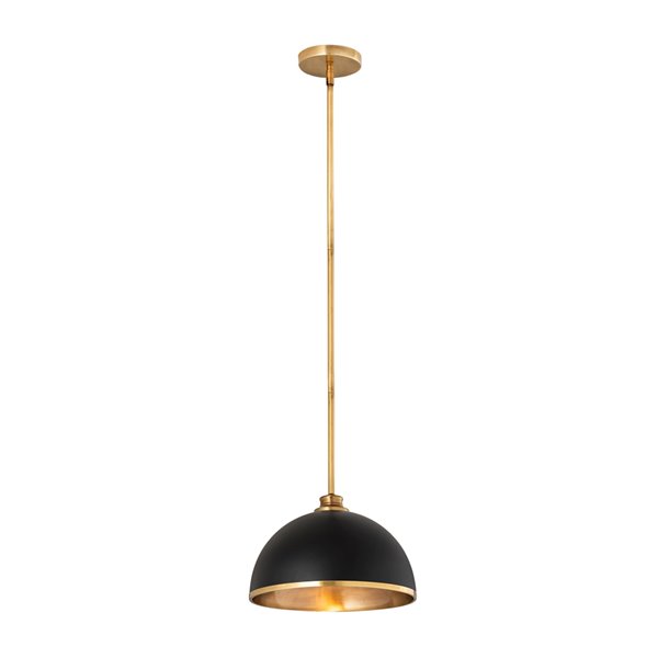 Z-lite Dome Landry Pendant Light - Black/Gold