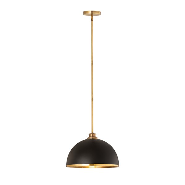 Z-lite Dome Landry Pendant Light - Black/Gold