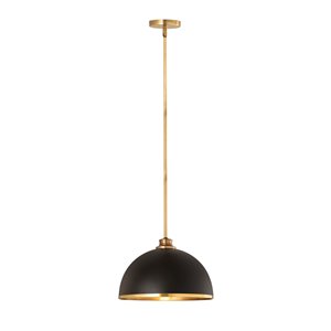 Z-lite Dome Landry Pendant Light - Black/Gold