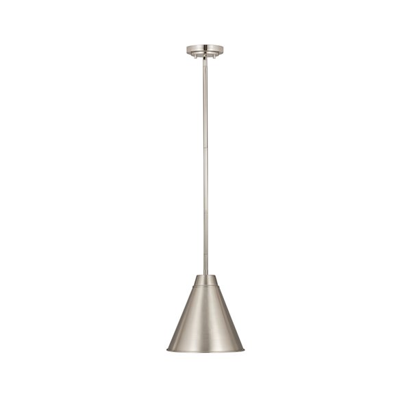 Z-Lite Eaton Industrial Pendant Light  - Brushed Nickel