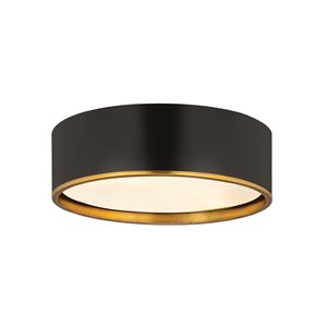 Z-Lite Arlo 4-Light Flush Mount Light - Matte Black/Brass