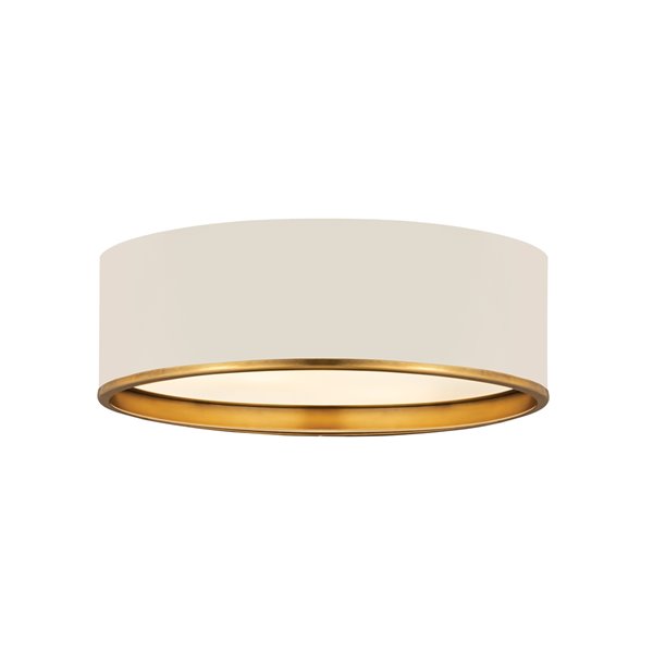 Z-Lite Arlo 4-Light Flush Mount Light - Matte White/Brass