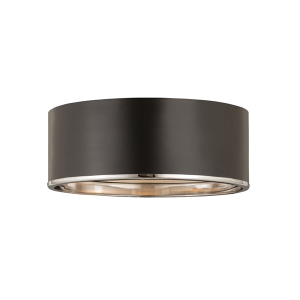 Z-Lite Arlo 4-Light Flush Mount Light - Matte Black/Chrome