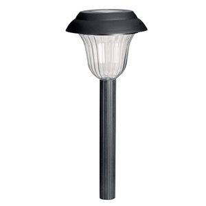 Lumière de sentier solaire DEL noire 2x plus lumineux de Sterno Home, paquet de 8