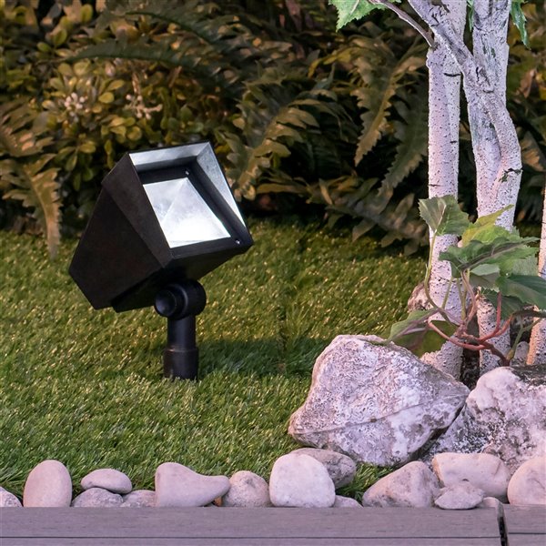 Sterno Home 9-lm Black Solar LED Spot Light