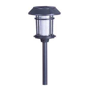 Lumière de sentier solaire DEL grise 24x plus lumineux de Sterno Home, paquet de 4