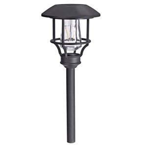 Lumière de sentier solaire DEL noire 10x plus lumineux de Sterno Home, paquet de 4