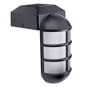 Luminaire de poteau solaire DEL noir 2x plus lumineux de Sterno Home