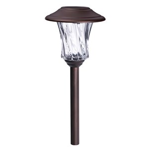 Lumière de sentier solaire DEL bronze 10x plus lumineux de Sterno Home, paquet de 2