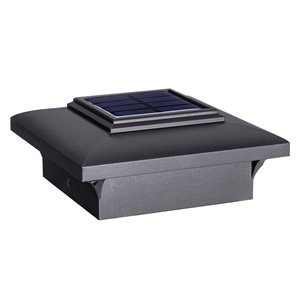 Luminaire de poteau solaire DEL noir 12x plus lumineux de Sterno Home