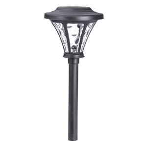 Lumière de sentier solaire DEL noire 5x plus lumineux de Sterno Home, paquet de 6