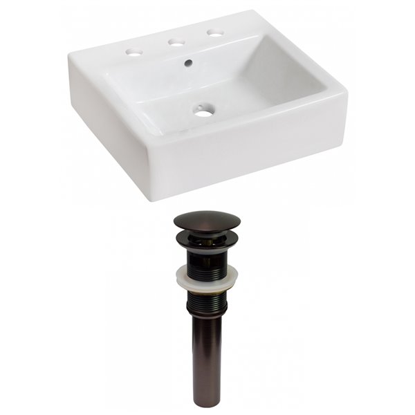 Brushed Bronze Hardware Ai 31023 Rona, Vessel Single Sink Bathroom Vanity Top