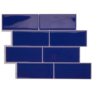 Smart Tiles Metro Kyle 11.56-in x 8.38-in Yellow 3D Peel and Stick Self-Adhesive Wall Tiles - 4-Pack