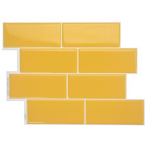 Smart Tiles Metro Sunny 11.56-in x 8.38-in Blue 3D Peel and Stick Self-Adhesive Wall Tiles - 4-Pack