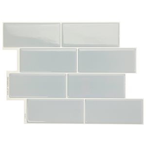Smart Tiles Metro Mia 11.56-in x 8.38-in Blue Grey 3D Peel and Stick Self-Adhesive Wall Tiles - 4-Pack