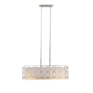 Luminaire d'îlot moderne contemporain standard en métal par Scott Living, nickel brossé