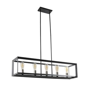 Luminaire d'îlot industriel standard en métal par Scott Living, nickel brossé