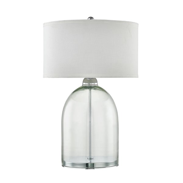 Standard Table Lamp With Fabric Shade, Clear Glass Lamp Shades For Table Lamps