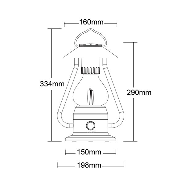 Tru De-Light Romantico 240 Lumens LED Rechargeable Yellow Camping Lantern ( Battery Included )