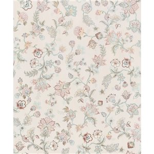 Walls Republic Fiore 57-sq. ft. Off-White Non-Woven Textured Floral Unpasted Paste-the-Wall Wallpaper