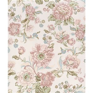 Walls Republic Fiore 57-sq. ft. Pink Non-Woven Paintable Textured Floral Unpasted Paste-the-Wall Wallpaper