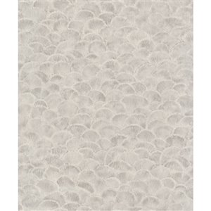 Walls Republic Fiore 57-sq. ft. Grey/Silver Non-Woven Paintable Textured Shells Unpasted Paste-the-Wall Wallpaper