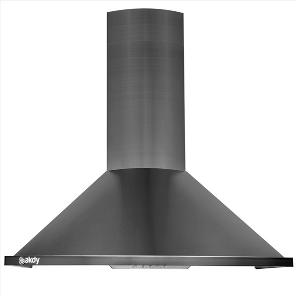 AKDY 30-in Black Convertible Stainless Steel Wall-Mounted Range Hood