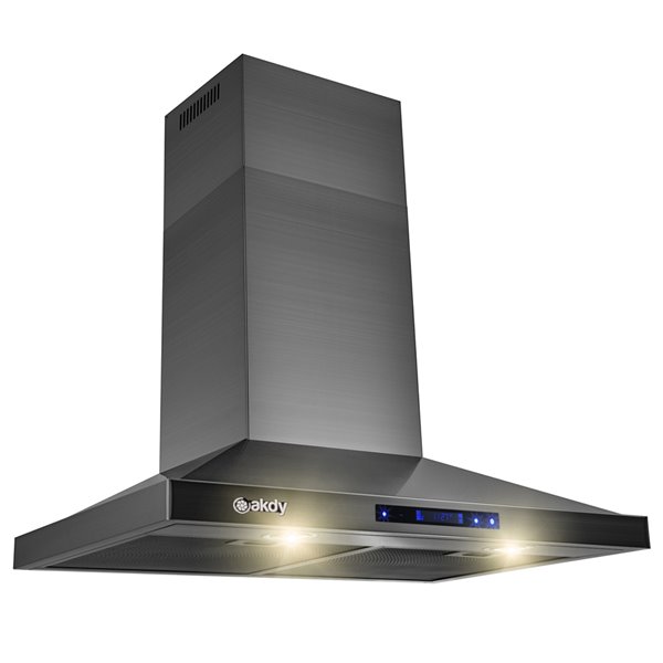 AKDY 30in Convertible Black Stainless Steel WallMounted Range Hood