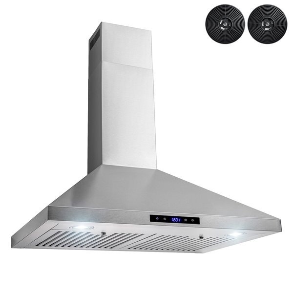 AKDY Convertible 30-in Stainless Steel Wall-Mounted Range Hood