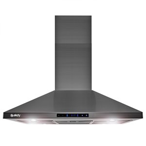 AKDY Convertible 36-in Black Stainless Steel Island Range Hood