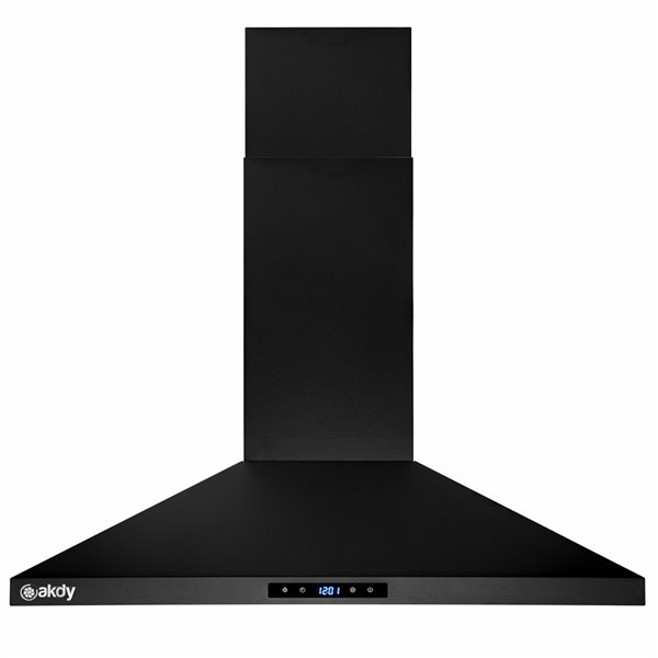 AKDY 30-in Convertible Black Painted Island Range Hood