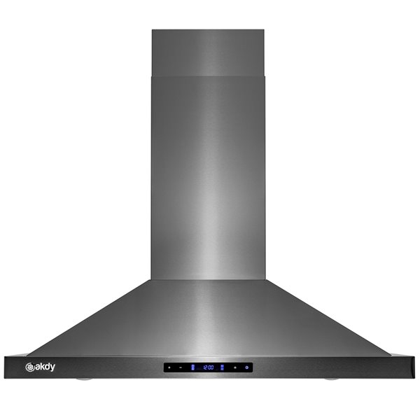 AKDY 36in Convertible Black Stainless Steel Island Range Hood RH0408