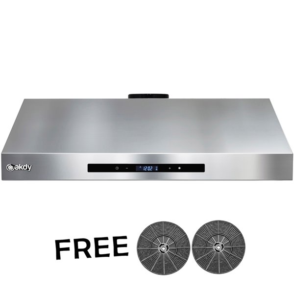 AKDY Ducted 30in Stainless Steel Range Hood With Charcoal