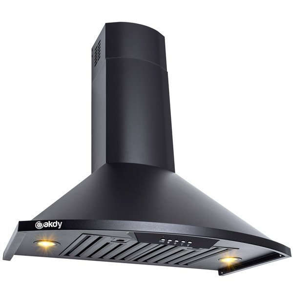 AKDY 30in Convertible Painted Black WallMounted Range Hood RH0344 RONA