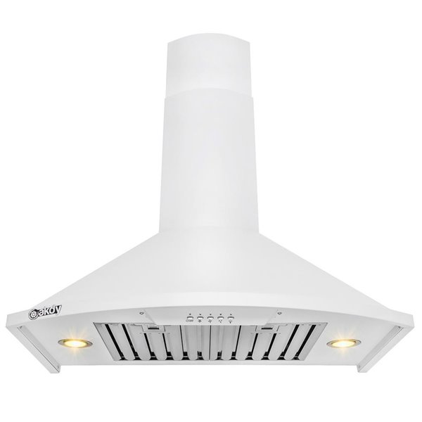 AKDY 30-in Convertible Painted White Wall-Mounted Range Hood