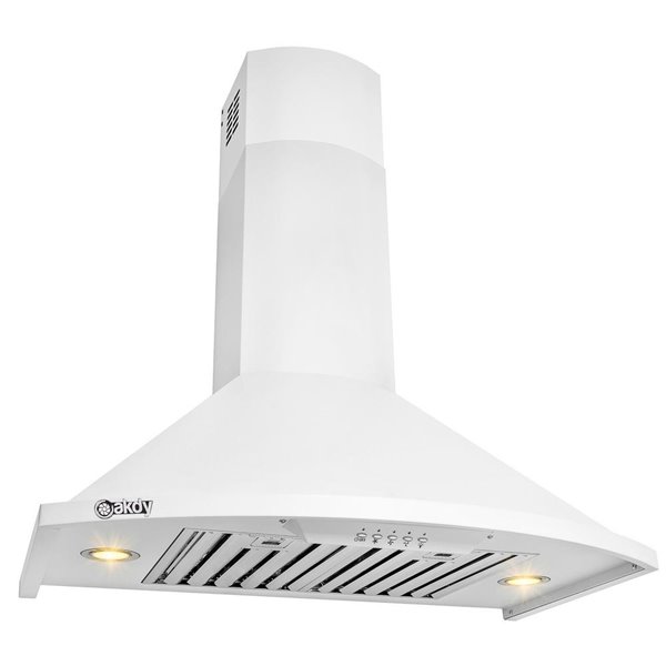 AKDY 30-in Convertible Painted White Wall-Mounted Range Hood