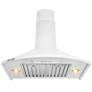 AKDY 30-in Convertible Painted White Wall-Mounted Range Hood