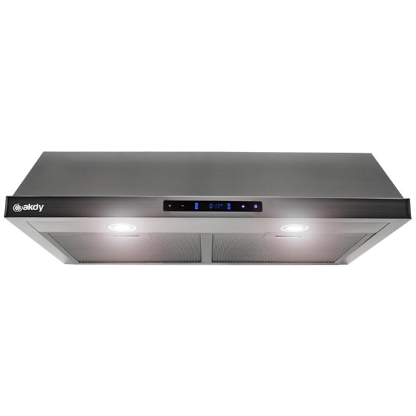 AKDY 30in Ducted Black Stainless Steel Under Range Hood RH0489