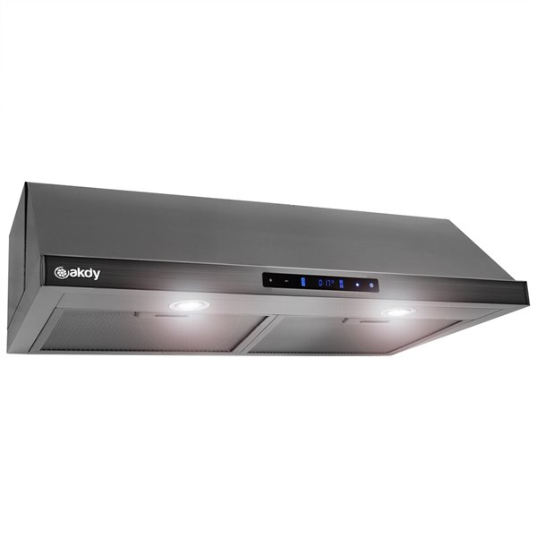 AKDY 30in Ducted Black Stainless Steel Under Range Hood RH0489