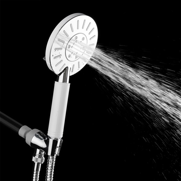 AKDY Chrome 4Spray Rain Shower Head and Handheld Shower 2.0 GPM (7.6