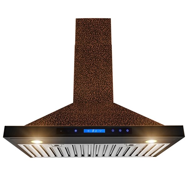 AKDY Convertible 30in Embossed Copper WallMounted Range Hood RH0376