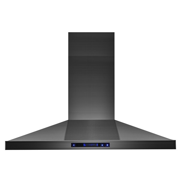 AKDY 36-in Black Brushed Convertible Stainless Steel Wall-Mounted Range Hood