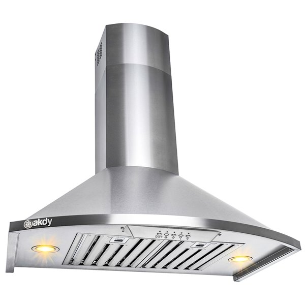 AKDY 30-in Convertible Stainless Steel Wall-Mounted Range Hood