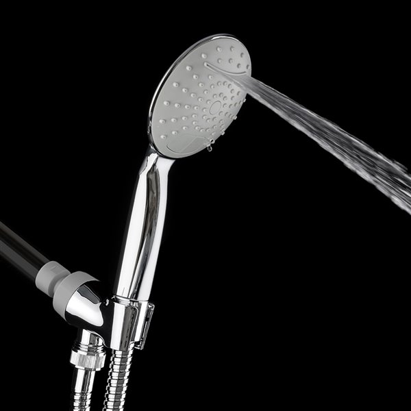 AKDY Chrome 4Spray Rain Shower Head and Handheld Shower 2.0 GPM (7.6