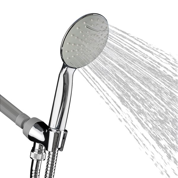 AKDY Chrome 4Spray Rain Shower Head and Handheld Shower 2.0 GPM (7.6